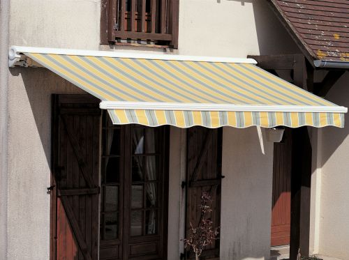 store banne semi coffre avec lambrequin à vagues