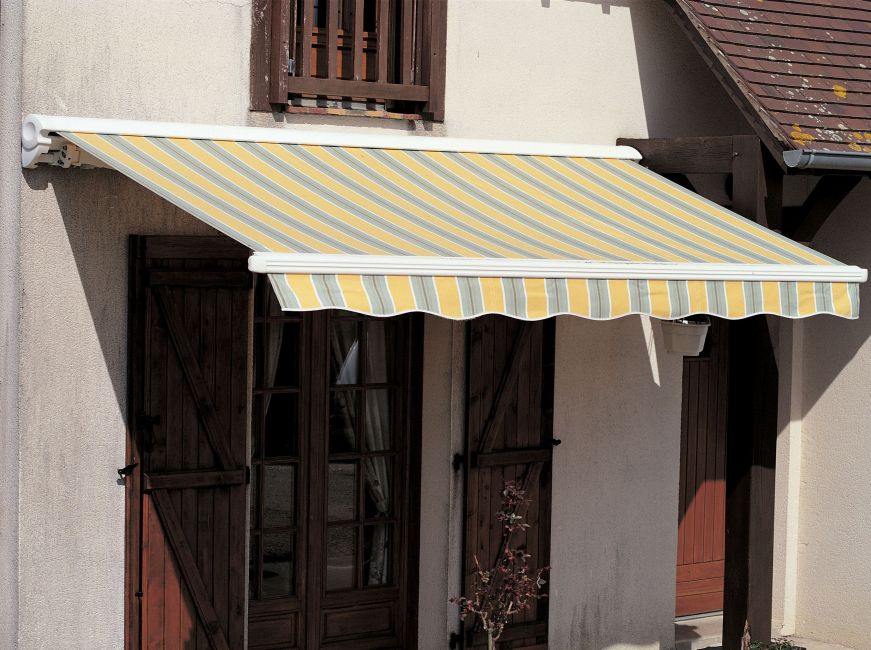 store banne semi coffre avec lambrequin à vagues