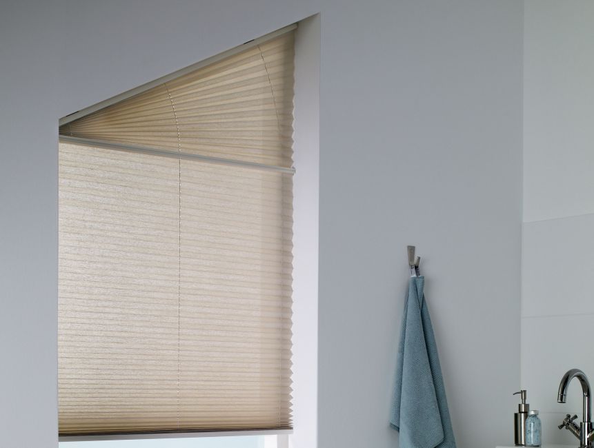 store trapeze tamisant beige