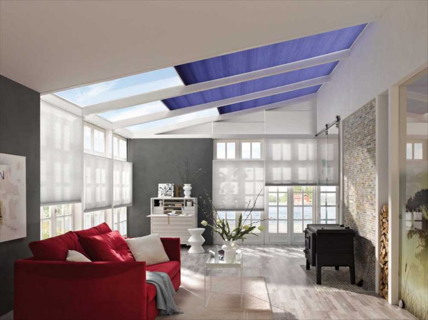 Store velum intérieur pour véranda